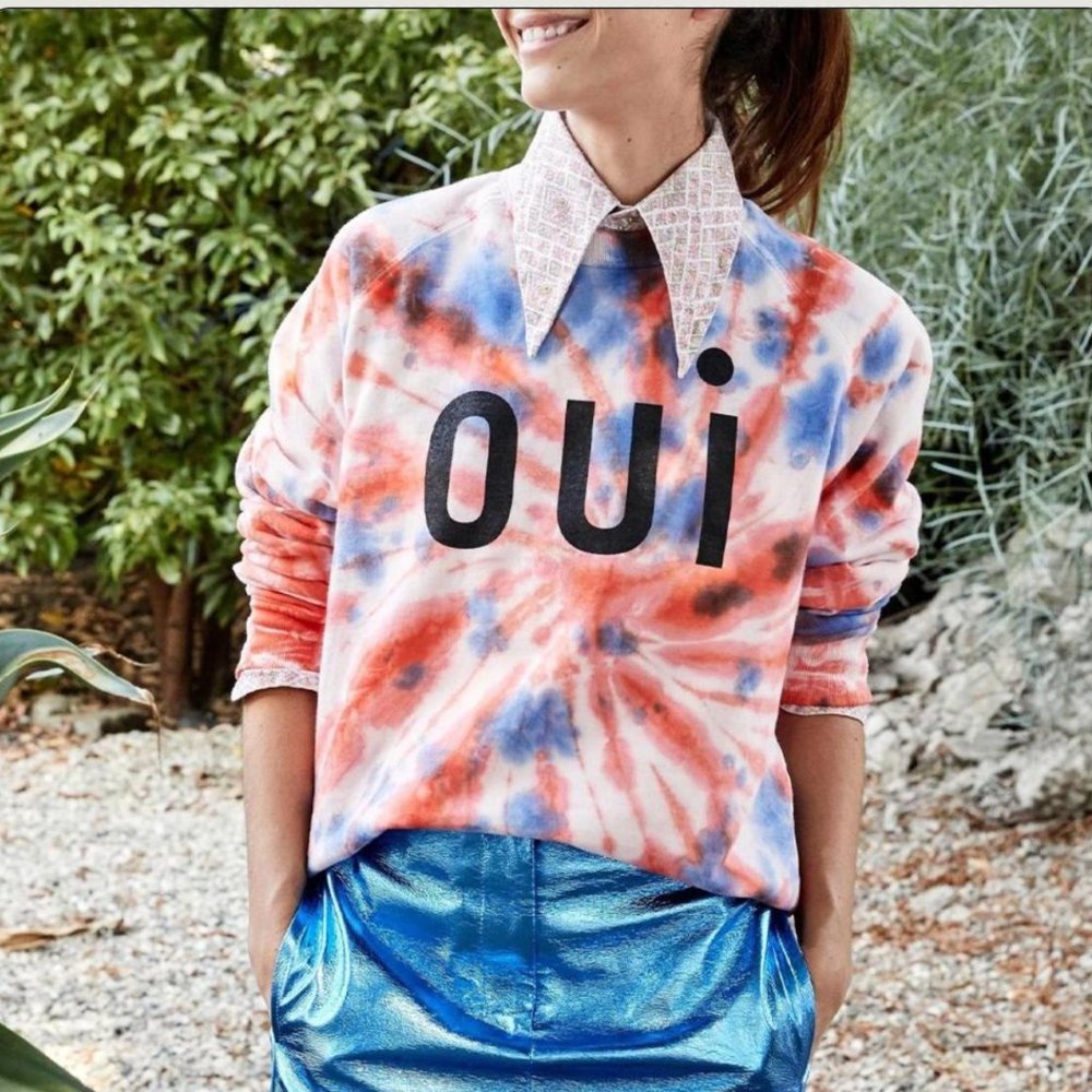Clare V Oui Tie and dye sweatshirt in size M in GUC